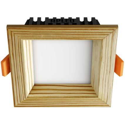 APLED - LED Podhledové svítidlo SQUARE WOODLINE LED/3W/230V 4000K 9x9 cm borovice masiv