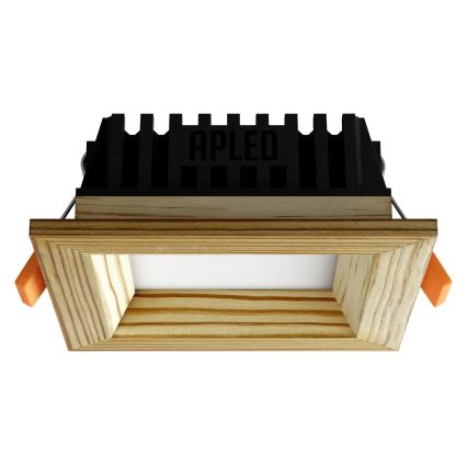 APLED - LED Podhledové svítidlo SQUARE WOODLINE LED/6W/230V 3000K 12x12 cm borovice masiv