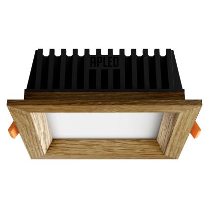 APLED - LED Podhledové svítidlo SQUARE WOODLINE LED/6W/230V 3000K 12x12 cm dub masiv