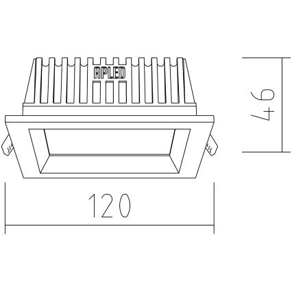 APLED - LED Podhledové svítidlo SQUARE WOODLINE LED/6W/230V 3000K 12x12 cm dub masiv