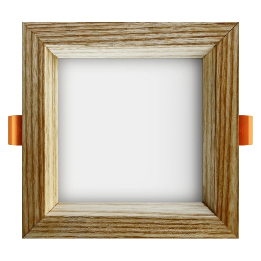 APLED - LED Podhledové svítidlo SQUARE WOODLINE LED/6W/230V 4000K 12x12 cm jasan masiv