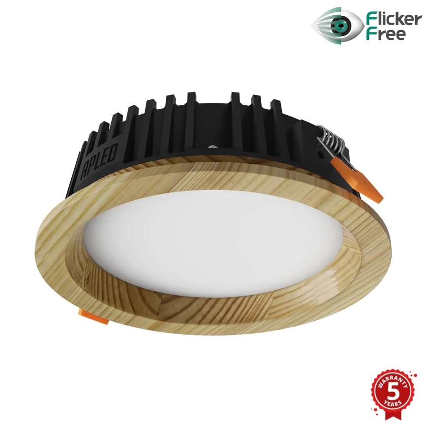 APLED - LED Podhledové svítidlo RONDO WOODLINE LED/6W/230V 3000K pr. 15 cm borovice masiv