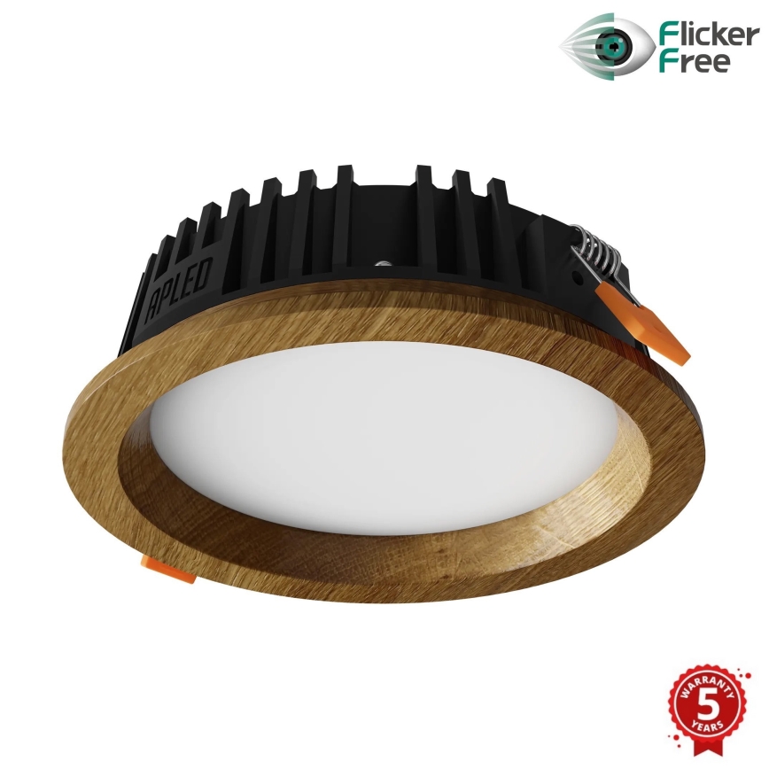 APLED - LED Podhledové svítidlo RONDO WOODLINE LED/6W/230V 3000K pr. 15 cm dub masiv