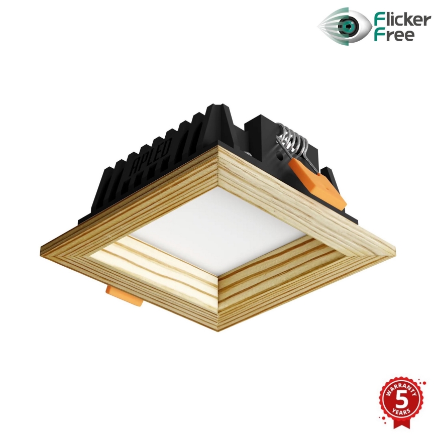 APLED - LED Podhledové svítidlo SQUARE WOODLINE LED/3W/230V 4000K 9x9 cm borovice masiv