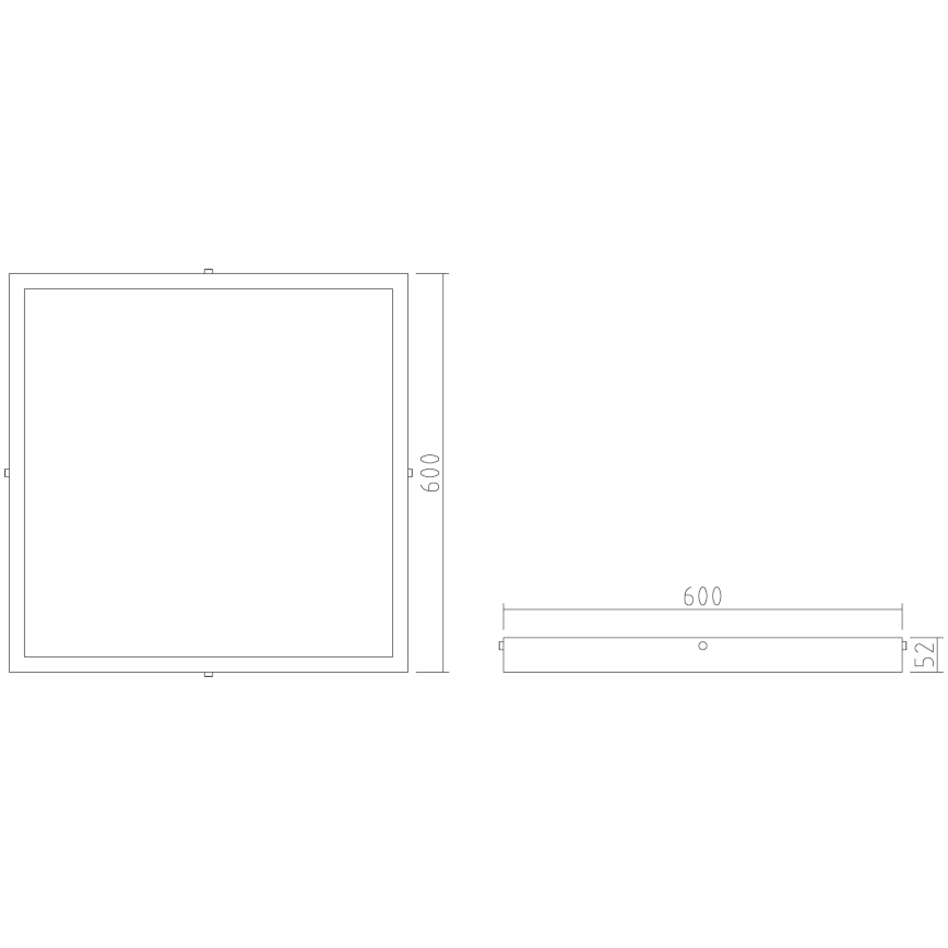 APLED - LED Přisazený panel QUADRA LED/40W/230V 4000K 60x60cm IP41