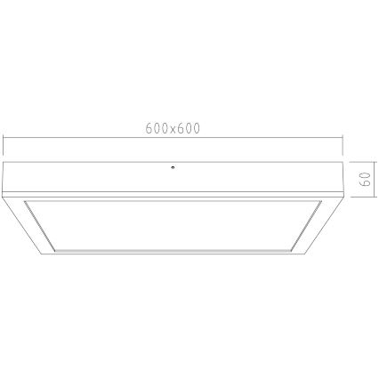 APLED - LED Přisazený panel QUADRA LED/40W/230V dub