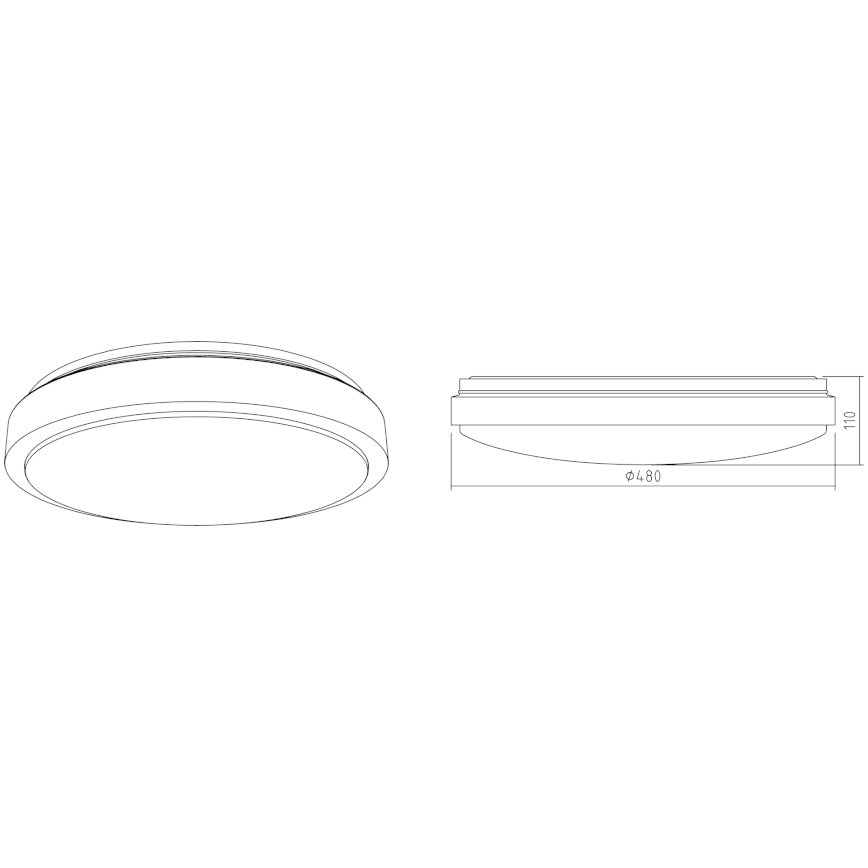 APLED - LED Stropní svítidlo LENS PP TRICOLOR LED/36W/230V IP41 2700 - 6500K 2520lm