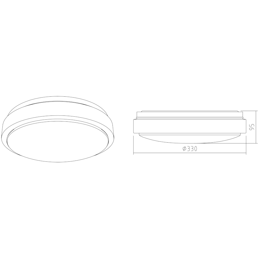 APLED - LED Stropní svítidlo LENS R TRICOLOR LED/12W/230V IP41 2700 - 6500K 825lm