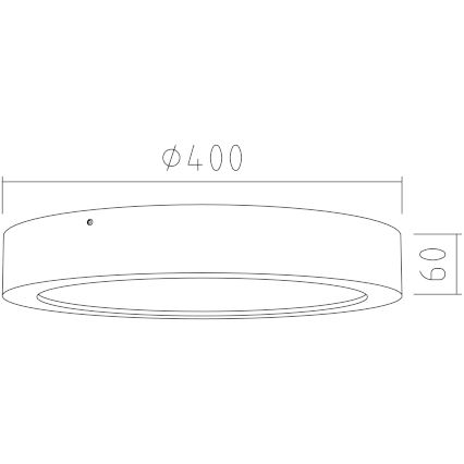 APLED - LED Stropní svítidlo RONDO LED/36W/230V pr. 40 cm dub