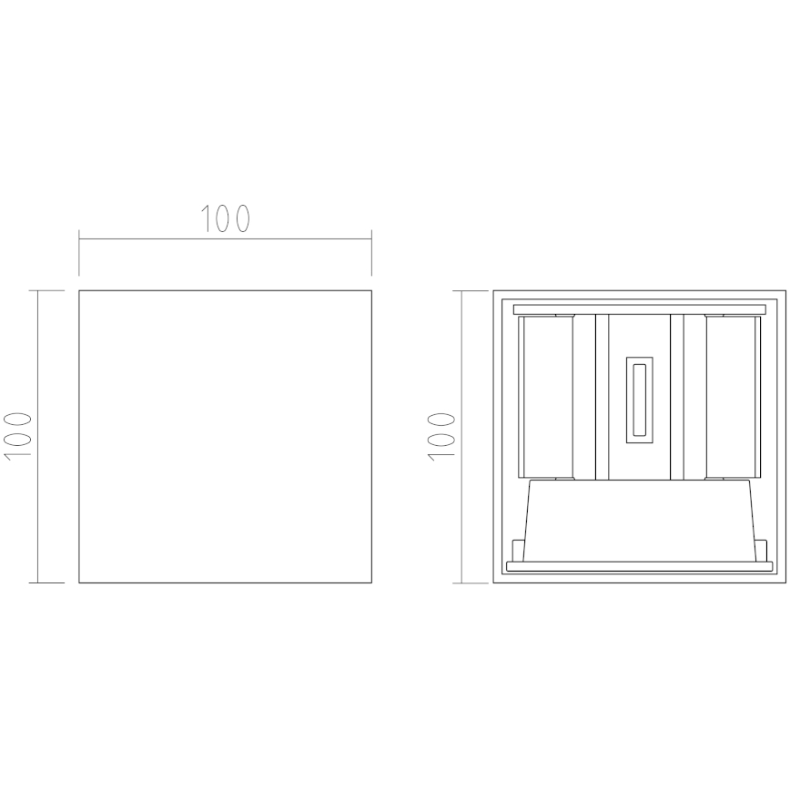 APLED - LED Venkovní nástěnné svítidlo CUBE 2xLED/3W/230V IP65