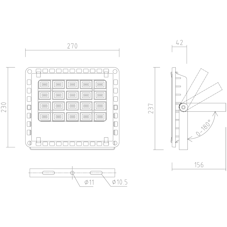 APLED - LED Venkovní reflektor PRO LED/50W/230V IP66 5000lm 6000K