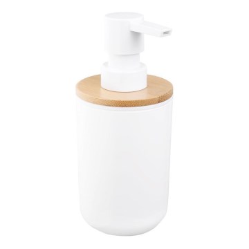 Aqualine - Dávkovač mýdla SNOW 350 ml bílá/bambus