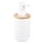 Aqualine - Dávkovač mýdla SNOW 350 ml bílá/bambus