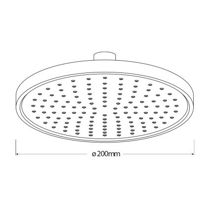 Aqualine - Hlavová sprcha pr. 20 cm lesklý chrom