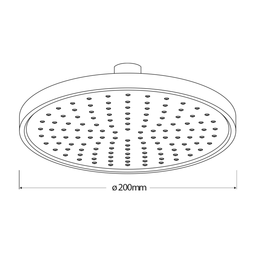 Aqualine - Hlavová sprcha pr. 20 cm lesklý chrom