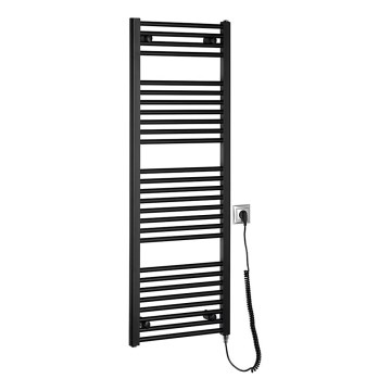 Aqualine - Koupelnový elektrický radiátor DIRECT-E 400W 132x45 cm matná černá