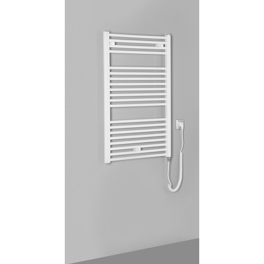 Aqualine - Koupelnový elektrický radiátor DIRECT-E 400W/230V 96 cm bílá rovné