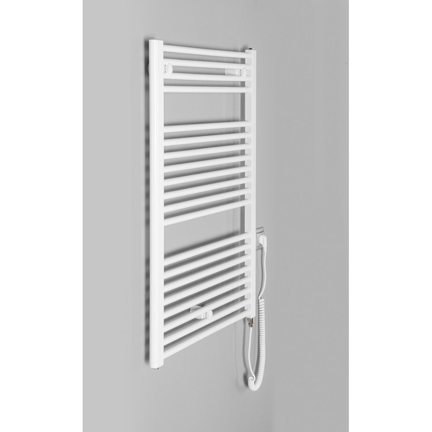 Aqualine - Koupelnový elektrický radiátor DIRECT-E 400W/230V 96 cm bílá rovné