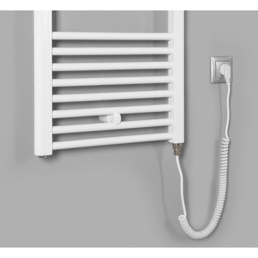 Aqualine - Koupelnový elektrický radiátor DIRECT-E 400W/230V 96 cm bílá rovné