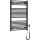 Aqualine - Koupelnový elektrický radiátor DIRECT-E 400W/230V 96 cm matná černá rovné