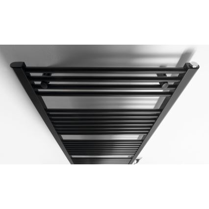 Aqualine - Koupelnový elektrický radiátor DIRECT-E 600W/230V 132 cm matná černá rovné