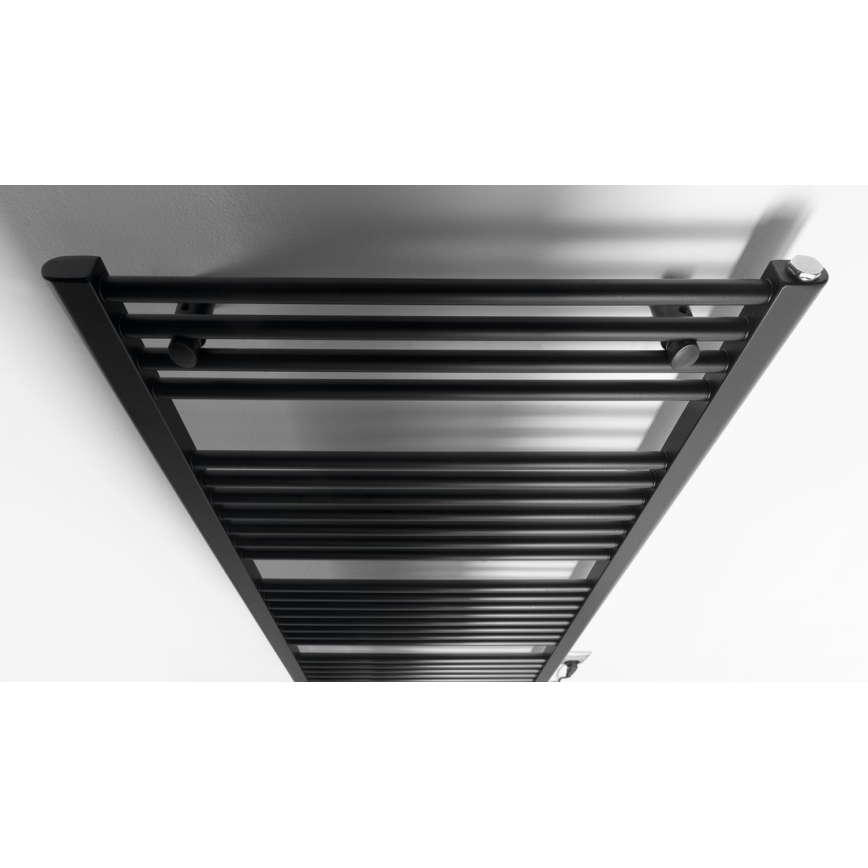 Aqualine - Koupelnový elektrický radiátor DIRECT-E 600W/230V 132 cm matná černá rovné