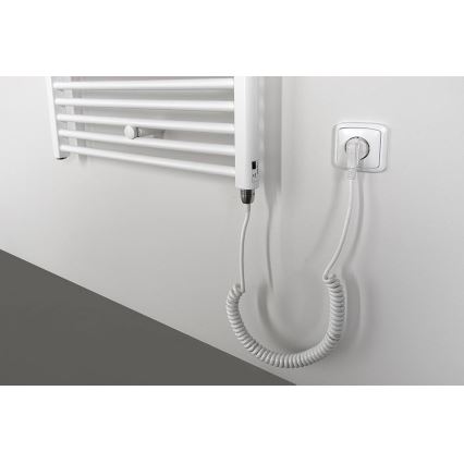 Aqualine - Koupelnový elektrický radiátor DIRECT-E 800W/230V 168 cm bílá rovné