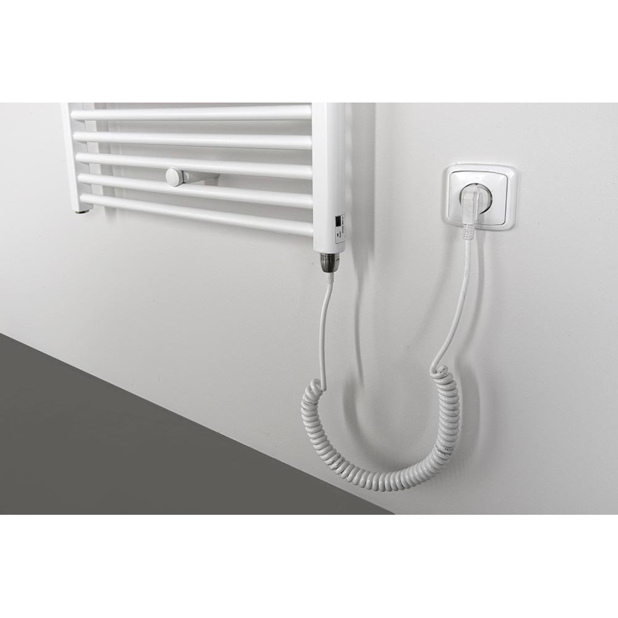 Aqualine - Koupelnový elektrický radiátor DIRECT-E 800W/230V 168 cm bílá rovné