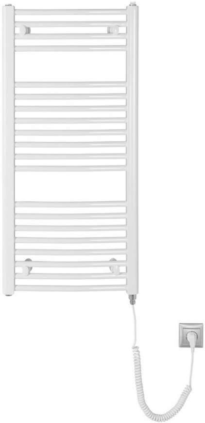 Aqualine - Koupelnový elektrický radiátor ORBIT-E 300W/230V 96 cm bílá oblý