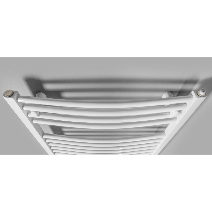 Aqualine - Koupelnový elektrický radiátor ORBIT-E 300W 96x45 cm bílá kulatý