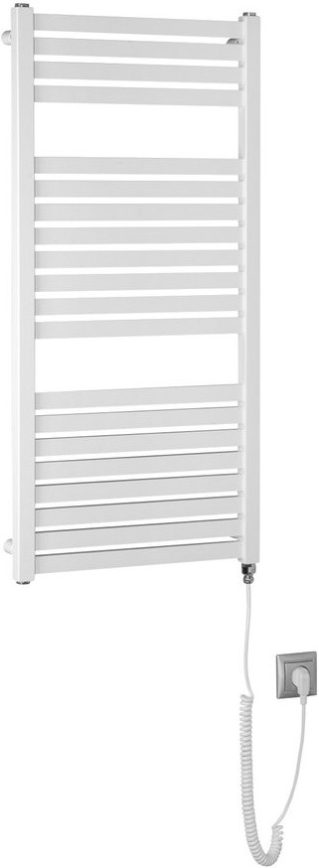 Aqualine - Koupelnový elektrický radiátor TONDI-E 300W/230V 97 cm bílá hranatý