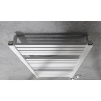 Aqualine - Koupelnový elektrický radiátor TONDI-E 300W/230V 97 cm bílá hranatý