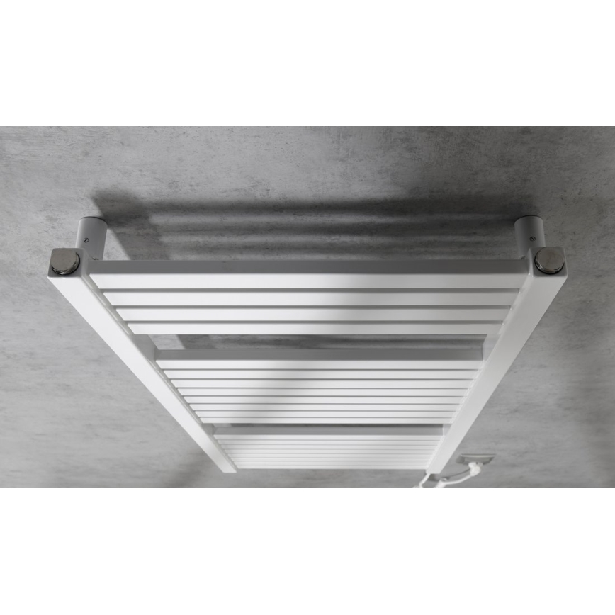 Aqualine - Koupelnový elektrický radiátor TONDI-E 300W/230V 97 cm bílá hranatý