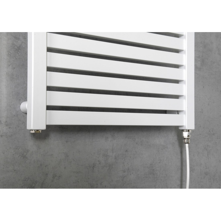Aqualine - Koupelnový elektrický radiátor TONDI-E 300W/230V 97 cm bílá hranatý