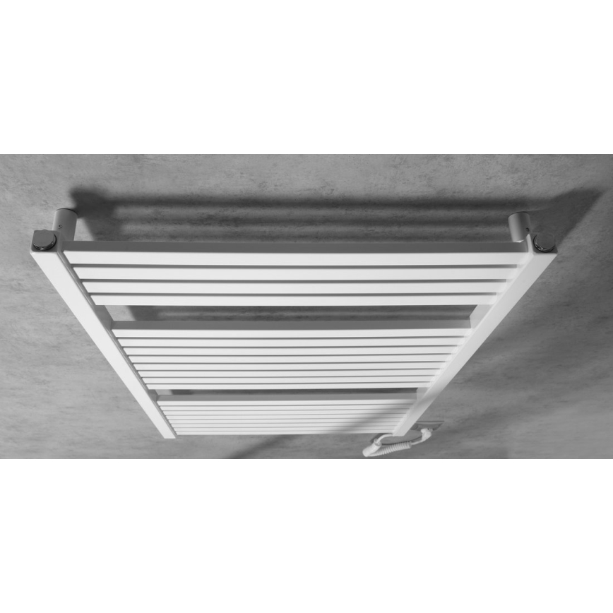 Aqualine - Koupelnový elektrický radiátor TONDI-E 400W/230V 97 cm bílá hranatý