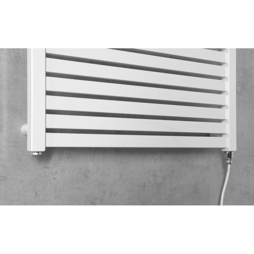 Aqualine - Koupelnový elektrický radiátor TONDI-E 400W/230V 97 cm bílá hranatý
