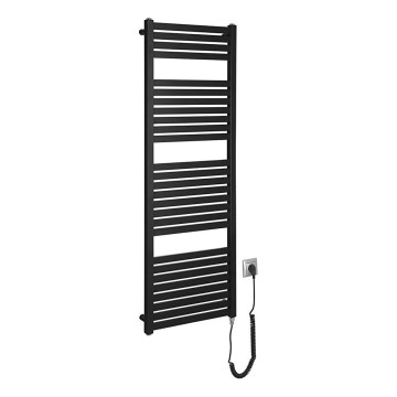 Aqualine - Koupelnový elektrický radiátor TONDI-E 500W 133x45 cm matná černá