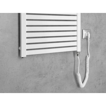 Aqualine - Koupelnový elektrický radiátor TONDI-E 500W/230V 133 cm bílá hranatý