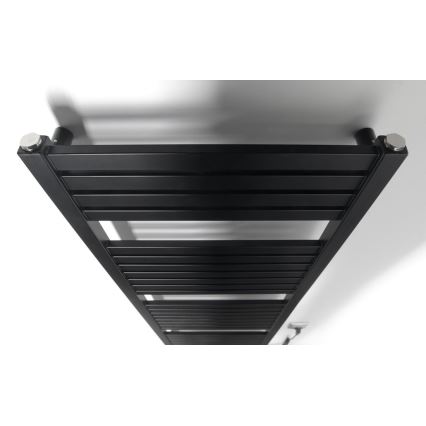 Aqualine - Koupelnový elektrický radiátor TONDI-E 500W/230V 133 cm matná černá rovný