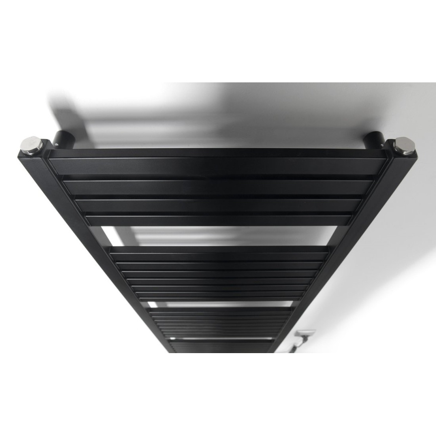 Aqualine - Koupelnový elektrický radiátor TONDI-E 500W/230V 133 cm matná černá rovný