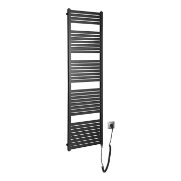 Aqualine - Koupelnový elektrický radiátor TONDI-E 600W 169x45 cm matná černá