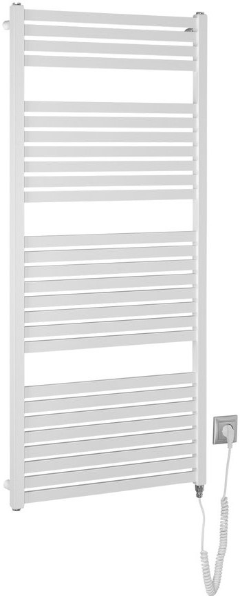 Aqualine - Koupelnový elektrický radiátor TONDI-E 600W/230V 133 cm bílá rovný
