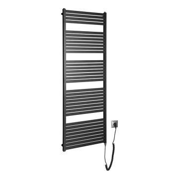 Aqualine - Koupelnový elektrický radiátor TONDI-E 800W 169x60 cm matná černá