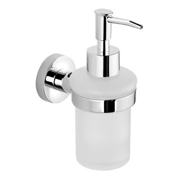 Aqualine - Nástěnný dávkovač mýdla SAMBA 150 ml mléčné sklo/lesklý chrom