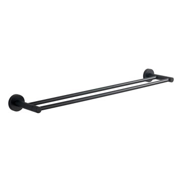 Aqualine - Nástěnný věšák na ručníky SAMBA 12x64,5 cm černá