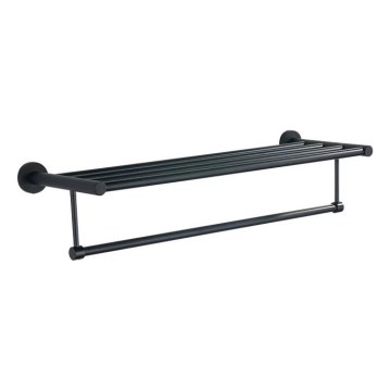 Aqualine - Nástěnný věšák na ručníky SAMBA 21x62,5 cm černá