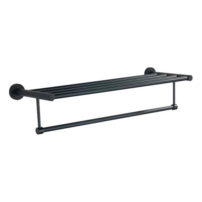 Aqualine - Nástěnný věšák na ručníky SAMBA 21x62,5 cm černá
