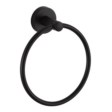 Aqualine - Nástěnný věšák na ručníky SAMBA pr. 15,5 cm černá