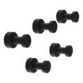 Aqualine - SADA 5x Nástěnný háček SAMBA matná černá