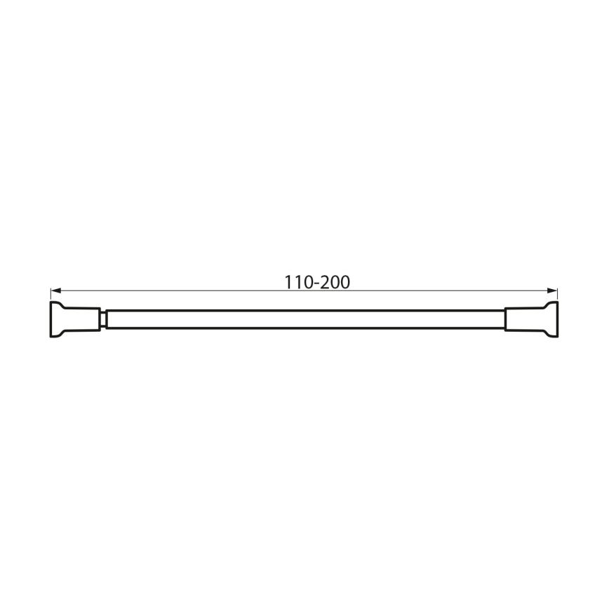 Aqualine - Teleskopická rozpěrná tyč 110-200 cm lesklý chrom
